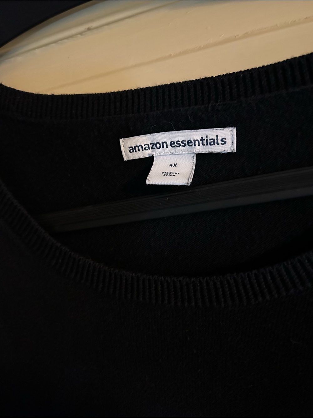 Amazon Essentials women’s  Black Crewneck lightweight Knit Sweater